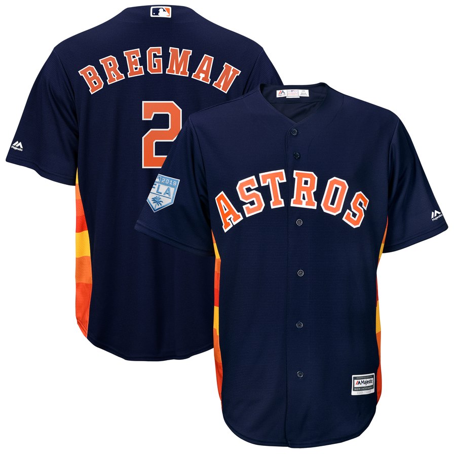Astros #2 Alex Bregman Navy Blue 2019 Spring Training Cool Base Stitched MLB Jersey Astros #2 Alex Bregman Navy Blue 2019 Spring Training Cool Base Stitched MLB Jersey