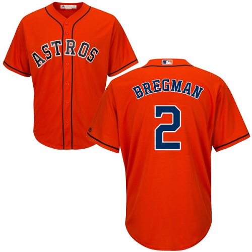 Astros #2 Alex Bregman Orange New Cool Base Stitched MLB Jersey Astros #2 Alex Bregman Orange New Cool Base Stitched MLB Jersey