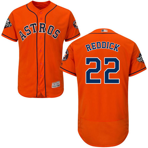 Astros #22 Josh Reddick Orange Flexbase Authentic Collection 2019 World Series Bound Stitched MLB Jersey Astros #22 Josh Reddick Orange Flexbase Authentic Collection 2019 World Series Bound Stitched MLB Jersey