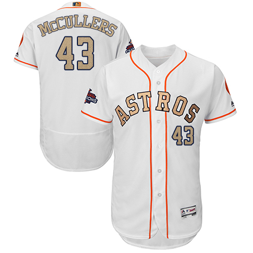 Astros #43 Lance McCullers White FlexBase Authentic 2018 Gold Program Cool Base Stitched MLB Jersey Astros #43 Lance McCullers White FlexBase Authentic 2018 Gold Program Cool Base Stitched MLB Jersey