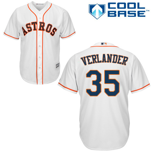 Astros #35 Justin Verlander White New Cool Base Stitched MLB Jersey Astros #35 Justin Verlander White New Cool Base Stitched MLB Jersey