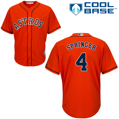 Astros #4 George Springer Orange New Cool Base Stitched MLB Jersey Astros #4 George Springer Orange New Cool Base Stitched MLB Jersey
