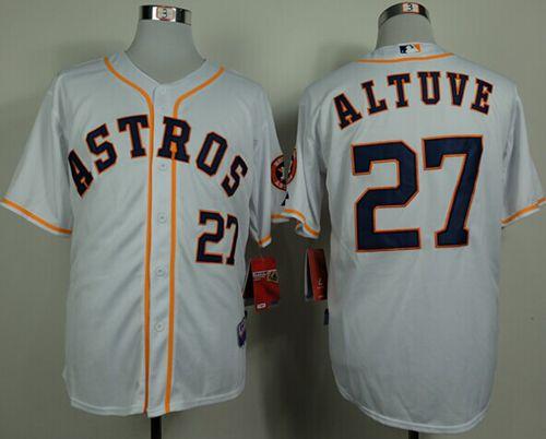 Astros #27 Jose Altuve White Cool Base Stitched MLB Jersey Astros #27 Jose Altuve White Cool Base Stitched MLB Jersey