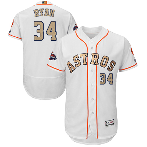 Astros #34 Nolan Ryan White FlexBase Authentic 2018 Gold Program Cool Base Stitched MLB Jersey Astros #34 Nolan Ryan White FlexBase Authentic 2018 Gold Program Cool Base Stitched MLB Jersey