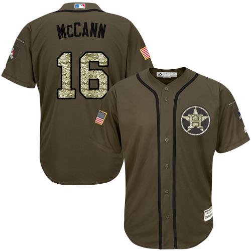 Astros #16 Brian McCann Green Salute to Service Stitched MLB Jersey Astros #16 Brian McCann Green Salute to Service Stitched MLB Jersey