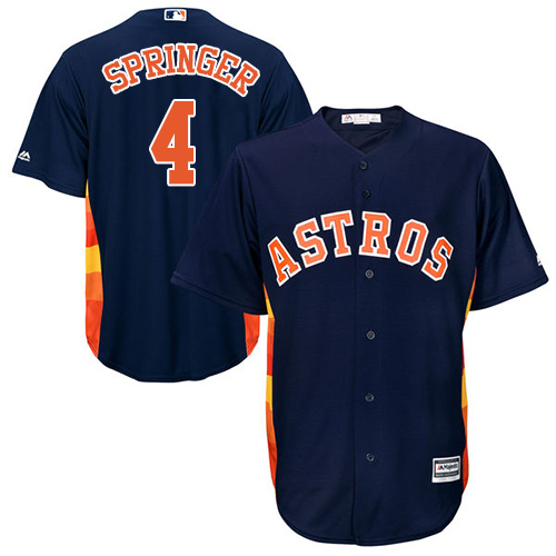 Astros #4 George Springer Navy Blue New Cool Base Stitched MLB Jersey Astros #4 George Springer Navy Blue New Cool Base Stitched MLB Jersey