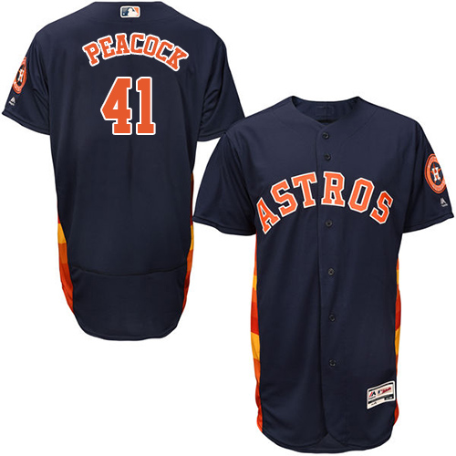 Astros #41 Brad Peacock Navy Blue Flexbase Authentic Collection Stitched MLB Jersey Astros #41 Brad Peacock Navy Blue Flexbase Authentic Collection Stitched MLB Jersey