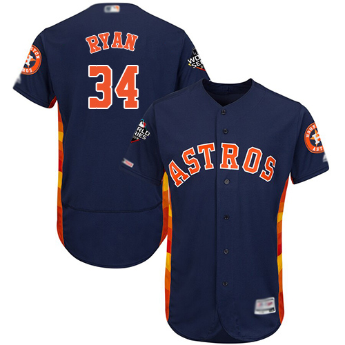 Astros #34 Nolan Ryan Navy Blue Flexbase Authentic Collection 2019 World Series Bound Stitched MLB Jersey Astros #34 Nolan Ryan Navy Blue Flexbase Authentic Collection 2019 World Series Bound Stitched MLB Jersey