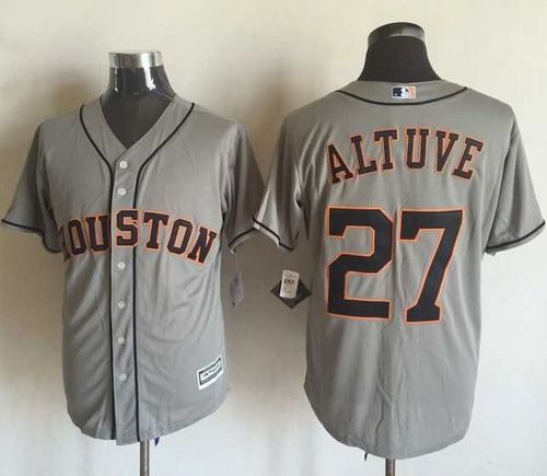 Astros #27 Jose Altuve Grey New Cool Base Stitched MLB Jersey Astros #27 Jose Altuve Grey New Cool Base Stitched MLB Jersey