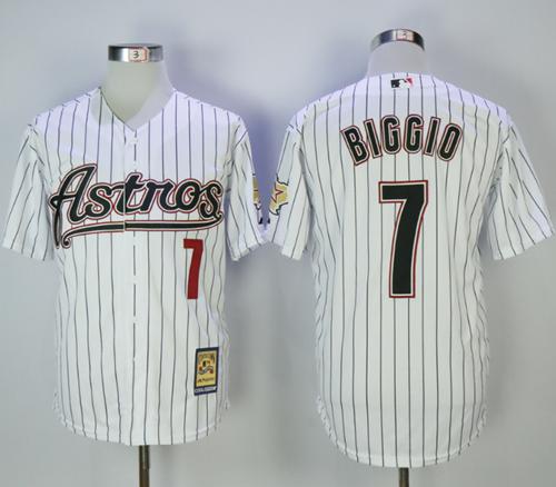 Astros #7 Craig Biggio White Strip 2000 Turn Back The Clock Stitched MLB Jersey Astros #7 Craig Biggio White Strip 2000 Turn Back The Clock Stitched MLB Jersey