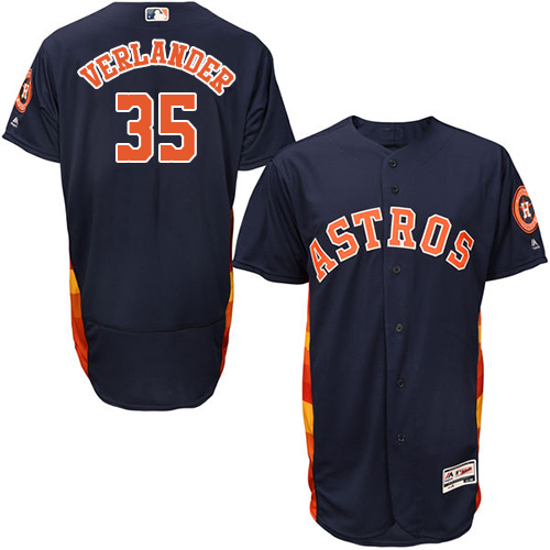 Astros #35 Justin Verlander Navy Blue Flexbase Authentic Collection Stitched MLB Jersey Astros #35 Justin Verlander Navy Blue Flexbase Authentic Collection Stitched MLB Jersey