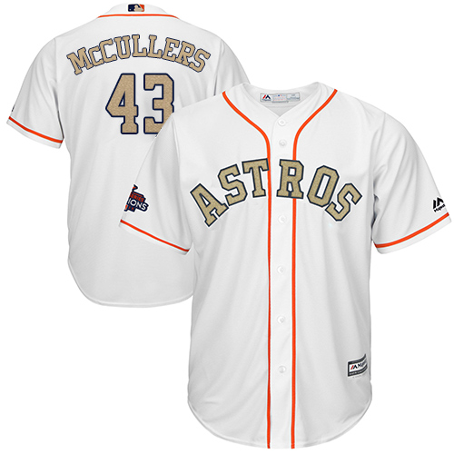 Astros #43 Lance McCullers White 2018 Gold Program Cool Base Stitched MLB Jersey Astros #43 Lance McCullers White 2018 Gold Program Cool Base Stitched MLB Jersey