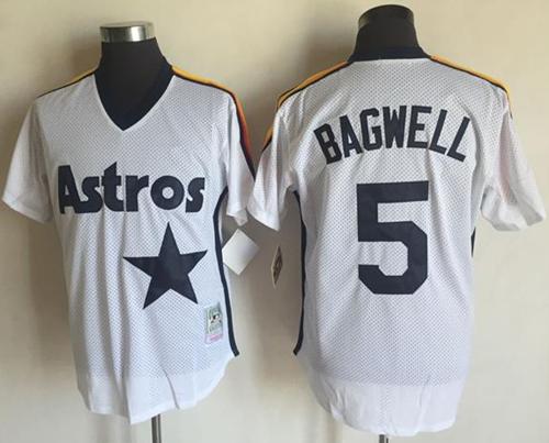 Mitchell And Ness Astros #5 Jeff Bagwell White Throwback Stitched MLB Jersey Mitchell And Ness Astros #5 Jeff Bagwell White Throwback Stitched MLB Jersey