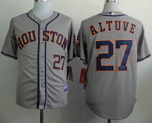 Astros #27 Jose Altuve Grey Cool Base Stitched MLB Jersey Astros #27 Jose Altuve Grey Cool Base Stitched MLB Jersey