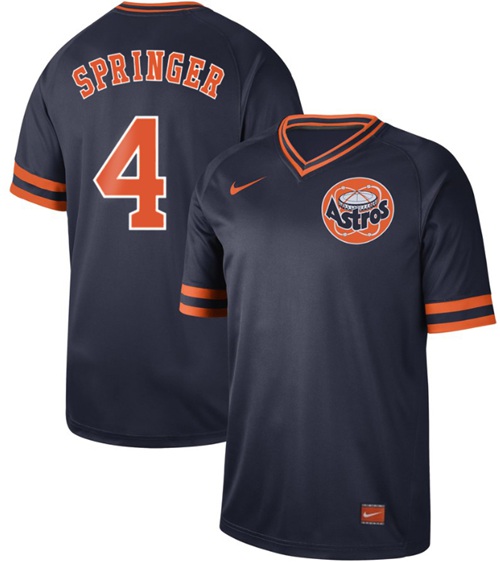 Nike Astros #4 George Springer Navy Authentic Cooperstown Collection Stitched MLB Jersey Nike Astros #4 George Springer Navy Authentic Cooperstown Collection Stitched MLB Jersey