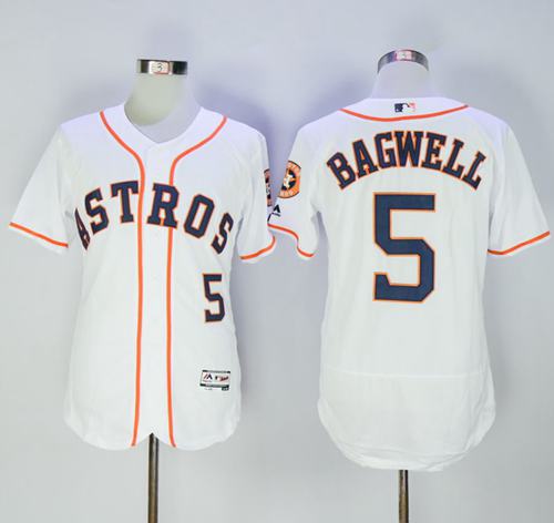 Astros #5 Jeff Bagwell White Flexbase Authentic Collection Stitched MLB Jersey Astros #5 Jeff Bagwell White Flexbase Authentic Collection Stitched MLB Jersey