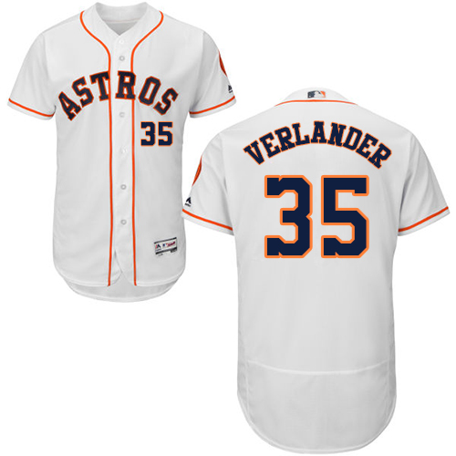 Astros #35 Justin Verlander White Flexbase Authentic Collection Stitched MLB Jersey Astros #35 Justin Verlander White Flexbase Authentic Collection Stitched MLB Jersey