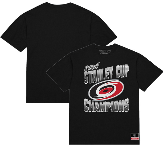 Men's Carolina Hurricanes Black 2026 Stanley Cup Champions T-Shirt
