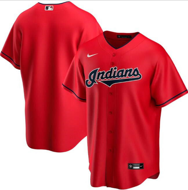 Men's Cleveland Indians Blank Red MLB Cool Base Stitched Jersey Men's Cleveland Indians Blank Red MLB Cool Base Stitched Jersey
