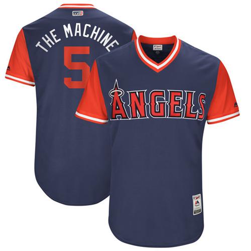 Angels of Anaheim #5 Albert Pujols Navy 