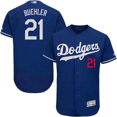 Dodgers #21 Walker Buehler Blue Flexbase Authentic Collection Stitched MLB Jersey Dodgers #21 Walker Buehler Blue Flexbase Authentic Collection Stitched MLB Jersey