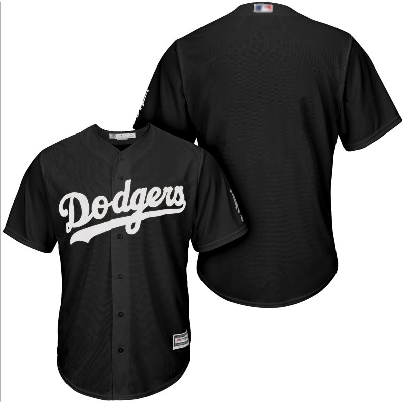 Dodgers Blank Black Turn Back The Clock Stitched MLB Jersey