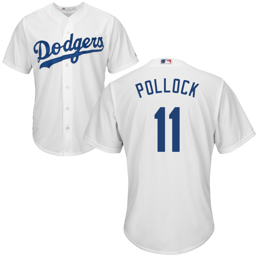 Los Angeles Dodgers #11 A.J. Pollock White Cool Base Stitched MLB Jersey Los Angeles Dodgers #11 A.J. Pollock White Cool Base Stitched MLB Jersey