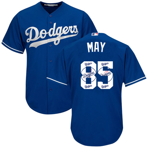 Dodgers #85 Dustin May Blue Team Logo Fashion Stitched MLB Jersey Dodgers #85 Dustin May Blue Team Logo Fashion Stitched MLB Jersey