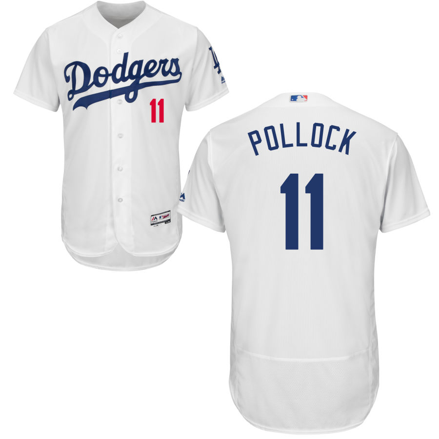 Los Angeles Dodgers #11 A.J. Pollock White Flex Base Stitched MLB Jersey Los Angeles Dodgers #11 A.J. Pollock White Flex Base Stitched MLB Jersey