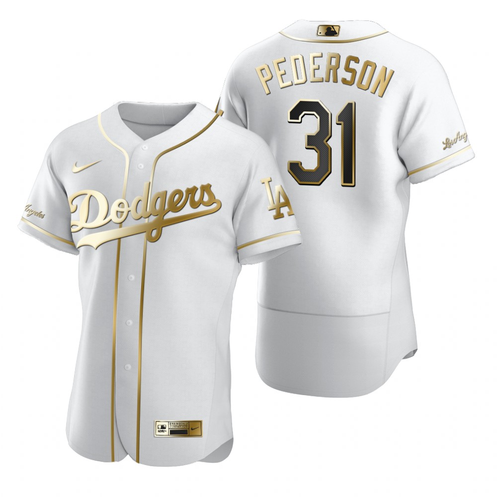Los Angeles Dodgers #31 Joc Pederson White Nike Men's Authentic Golden Edition MLB Jersey Los Angeles Dodgers #31 Joc Pederson White Nike Men's Authentic Golden Edition MLB Jersey