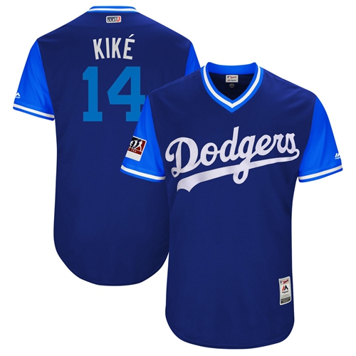 Dodgers #14 Enrique Hernandez Royal "Kike" Players Weekend Authentic Stitched MLB Jersey Dodgers #14 Enrique Hernandez Royal "Kike" Players Weekend Authentic Stitched MLB Jersey