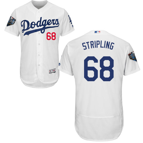Dodgers #68 Ross Stripling White Flexbase Authentic Collection 2018 World Series Stitched MLB Jersey Dodgers #68 Ross Stripling White Flexbase Authentic Collection 2018 World Series Stitched MLB Jersey