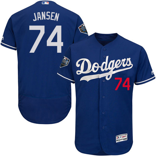 Dodgers #74 Kenley Jansen Blue Flexbase Authentic Collection 2018 World Series Stitched MLB Jersey Dodgers #74 Kenley Jansen Blue Flexbase Authentic Collection 2018 World Series Stitched MLB Jersey