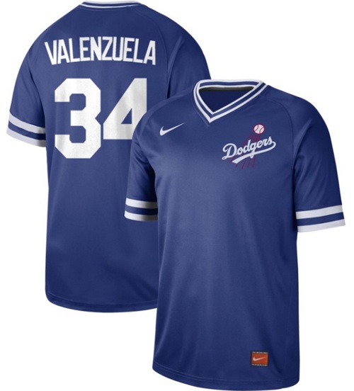 Nike Dodgers #34 Fernando Valenzuela Royal Authentic Cooperstown Collection Stitched MLB Jersey Nike Dodgers #34 Fernando Valenzuela Royal Authentic Cooperstown Collection Stitched MLB Jersey