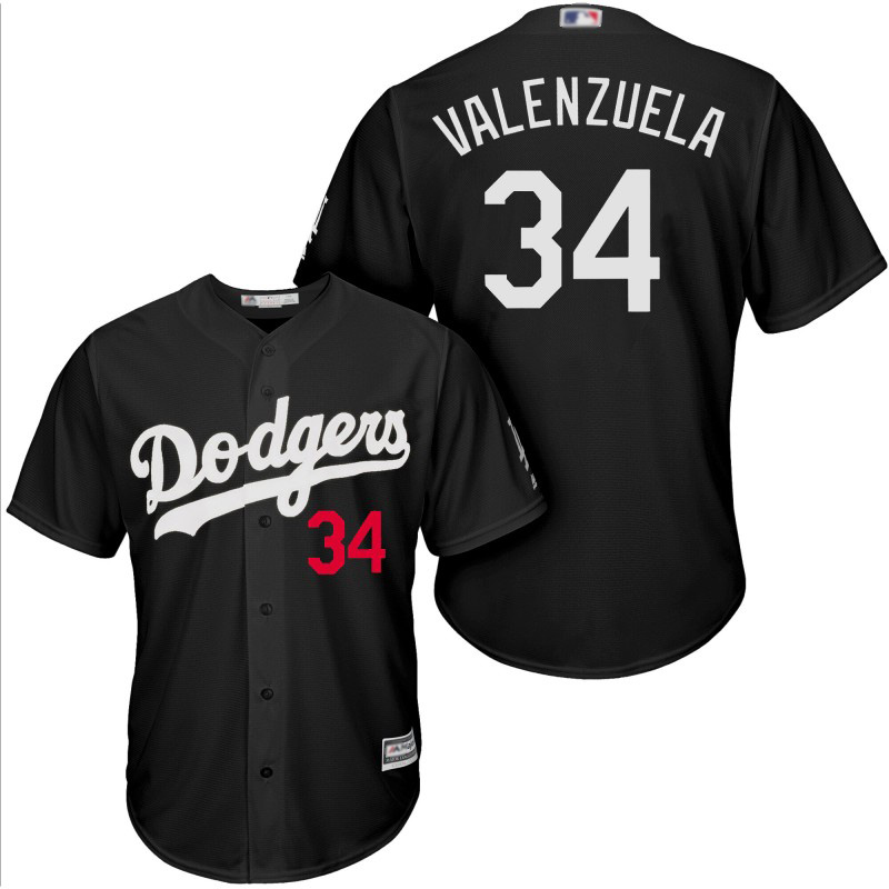 Dodgers #34 Fernando Valenzuela Black Turn Back The Clock Stitched MLB Jersey Dodgers #34 Fernando Valenzuela Black Turn Back The Clock Stitched MLB Jersey