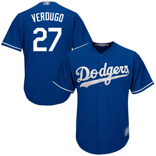 Dodgers #27 Alex Verdugo Blue New Cool Base Stitched MLB Jersey Dodgers #27 Alex Verdugo Blue New Cool Base Stitched MLB Jersey