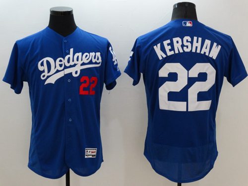 Dodgers #22 Clayton Kershaw Blue Flexbase Authentic Collection Stitched MLB Jersey Dodgers #22 Clayton Kershaw Blue Flexbase Authentic Collection Stitched MLB Jersey