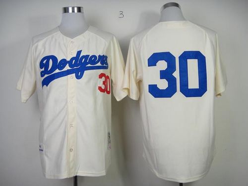 Mitchell And Ness 1955 Dodgers #30 Maury Wills Cream Throwback Stitched MLB Jersey Mitchell And Ness 1955 Dodgers #30 Maury Wills Cream Throwback Stitched MLB Jersey