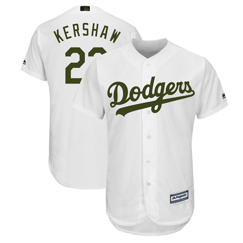 Dodgers #22 Clayton Kershaw White New Cool Base 2018 Memorial Day Stitched MLB Jersey Dodgers #22 Clayton Kershaw White New Cool Base 2018 Memorial Day Stitched MLB Jersey