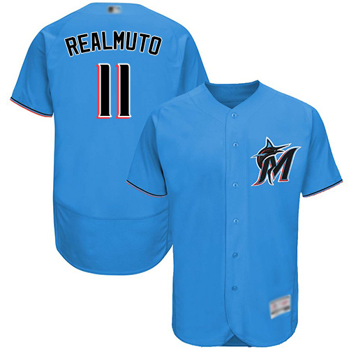 marlins #11 JT Realmuto Blue Flexbase Authentic Collection Stitched MLB Jersey marlins #11 JT Realmuto Blue Flexbase Authentic Collection Stitched MLB Jersey