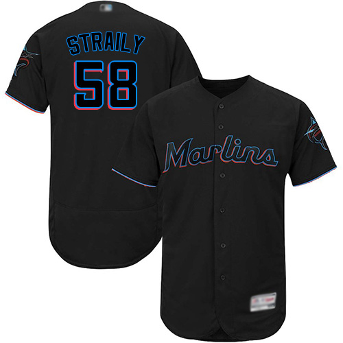 marlins #58 Dan Straily Black Flexbase Authentic Collection Stitched MLB Jersey marlins #58 Dan Straily Black Flexbase Authentic Collection Stitched MLB Jersey
