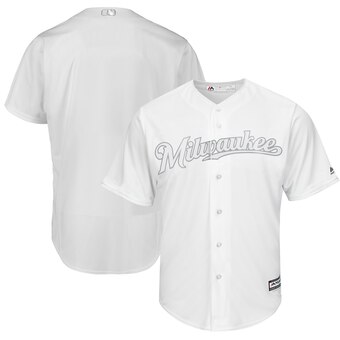 Milwaukee Brewers Blank Majestic 2019 Players' Weekend Cool Base Team Jersey White Milwaukee Brewers Blank Majestic 2019 Players' Weekend Cool Base Team Jersey White