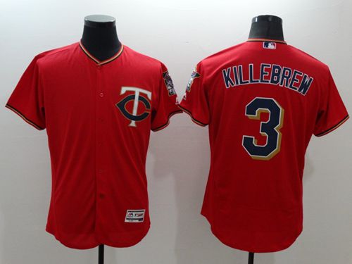 Twins #3 Harmon Killebrew Red Flexbase Authentic Collection Stitched MLB Jersey Twins #3 Harmon Killebrew Red Flexbase Authentic Collection Stitched MLB Jersey