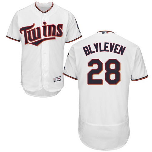 Twins #28 Bert Blyleven White Flexbase Authentic Collection Stitched MLB Jersey Twins #28 Bert Blyleven White Flexbase Authentic Collection Stitched MLB Jersey
