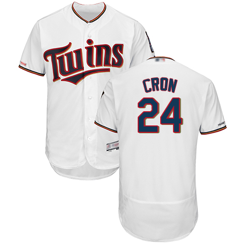 Twins #24 C.J. Cron White Flexbase Authentic Collection Stitched MLB Jersey Twins #24 C.J. Cron White Flexbase Authentic Collection Stitched MLB Jersey