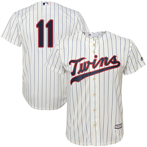 Twins #11 Jorge Polanco Cream Strip Cool Base Stitched MLB Jersey Twins #11 Jorge Polanco Cream Strip Cool Base Stitched MLB Jersey