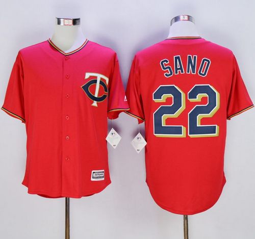 Twins #22 Miguel Sano Red New Cool Base Stitched MLB Jersey Twins #22 Miguel Sano Red New Cool Base Stitched MLB Jersey