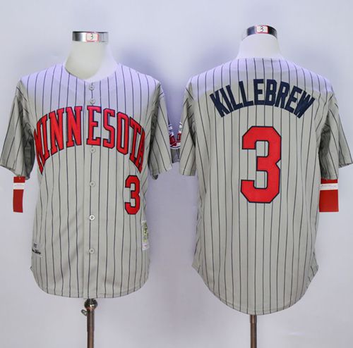 Mitchell And Ness 1987 Twins #3 Harmon Killebrew Grey Throwback Stitched MLB Jersey Mitchell And Ness 1987 Twins #3 Harmon Killebrew Grey Throwback Stitched MLB Jersey