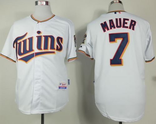 Twins #7 Joe Mauer White Home Cool Base Stitched MLB Jersey Twins #7 Joe Mauer White Home Cool Base Stitched MLB Jersey
