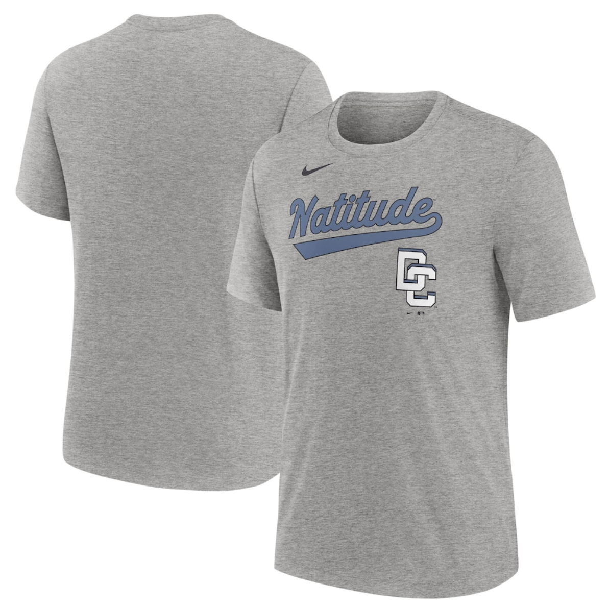Men's Washington Nationals Heather Charcoal 2025 City Connect Tri-Blend T-Shirt Men's Washington Nationals Heather Charcoal 2025 City Connect Tri-Blend T-Shirt